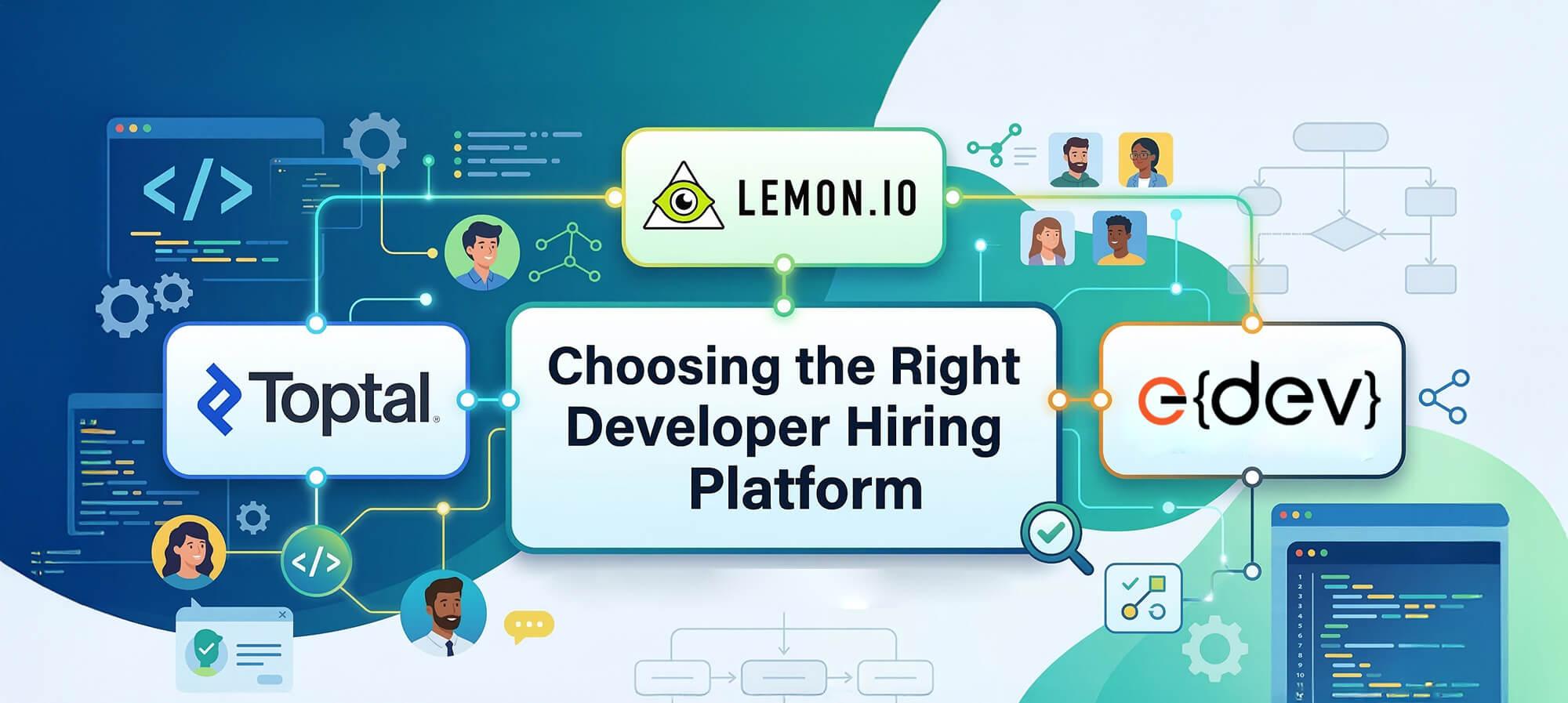 Remote Developer Hiring Platform Comparison - Lemon.io vs Toptal vs eDev